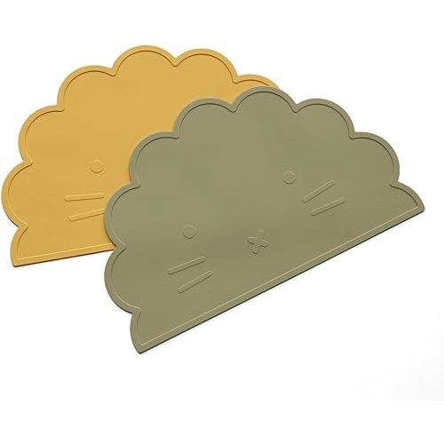 Silicone Mat Baby Placemats for Restaurants, Toddler Placemats for Dining Table, Food Mat Non Slip & Wipeable Placemat Baby Table Mats Colorful Placemat for Kids