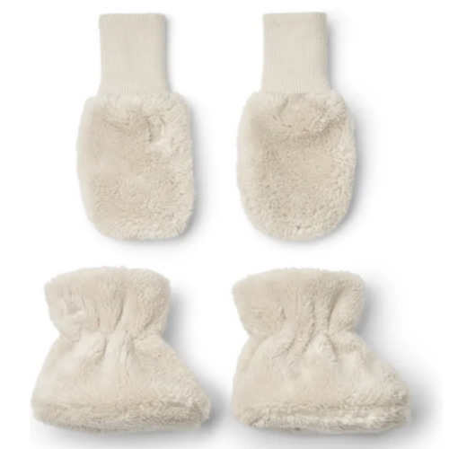 Fernanda Mittens and Slippers Set | Ecru