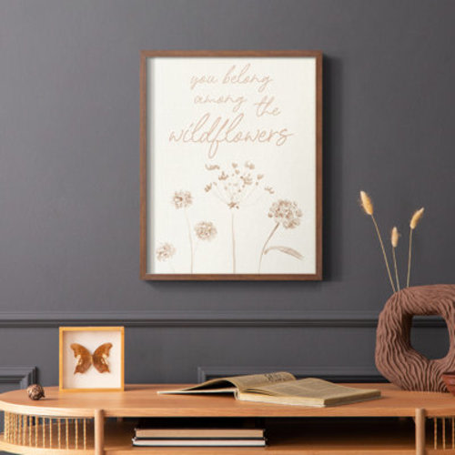 Trinx Wildflowers Framed Print - Solid Wood | Wayfair