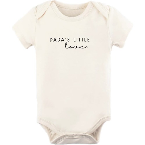 Baby Dada's Little Love Organic Cotton Bodysuit, 3-6M, Natural