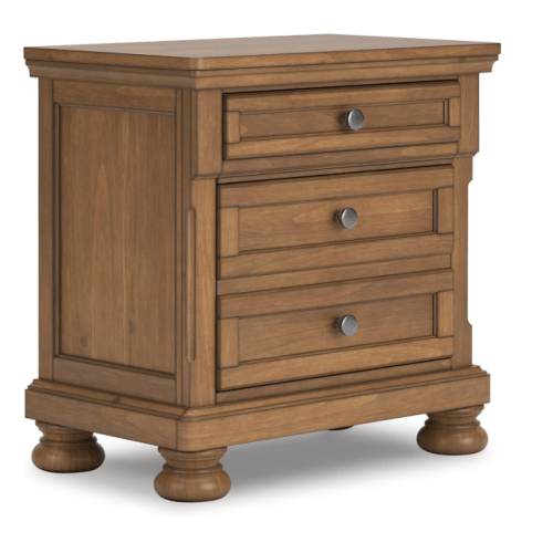 Signature Design by Ashley 2-Drawer Wood Nightstand, Chestnut Brown