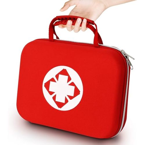 299PCS First Aid Kit Portable Red Camping Essentials Multiple Purpose Survival Kits Plus Case Emergency Set Outdoor Backpacking Gear Suitable for Hiking School Car Home YIDERBO