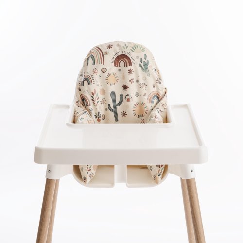 Wipeable Cushion Cover for IKEA Antilop Highchair - Rainbow Desert