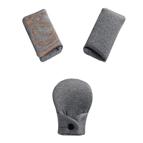 Innokids Car Seat Strap Cover Set for Baby Kids Seat Belt Covers with Crotch Pad Back Anti-Slip Design for Car Seats Pushchair Stroller (Small (4.9”L), Gray)