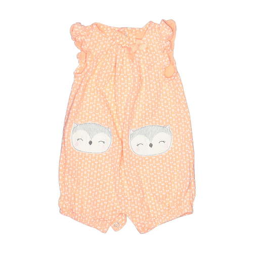 Just One You Made by Carter's 100% Cotton Orange Short Sleeve Onesie 0-3 MO / 3 MO