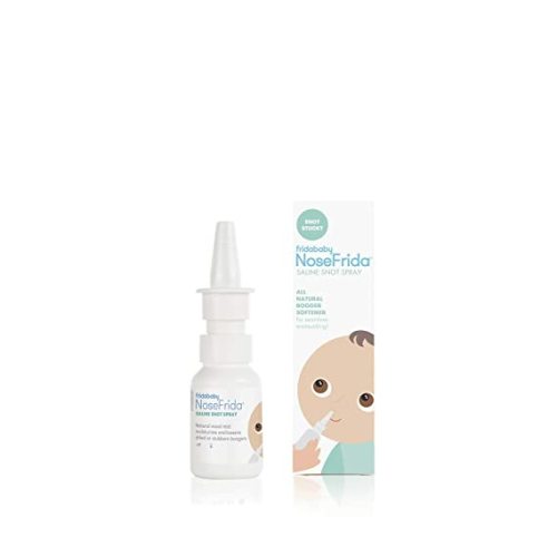 NoseFrida Saline Spray by Frida Baby Saline Nasal Spray To Soften Nasal Passages For Use Before NoseFrida The SnotSucker (0.68 FL OZ) - Saline Spray 0.68 oz