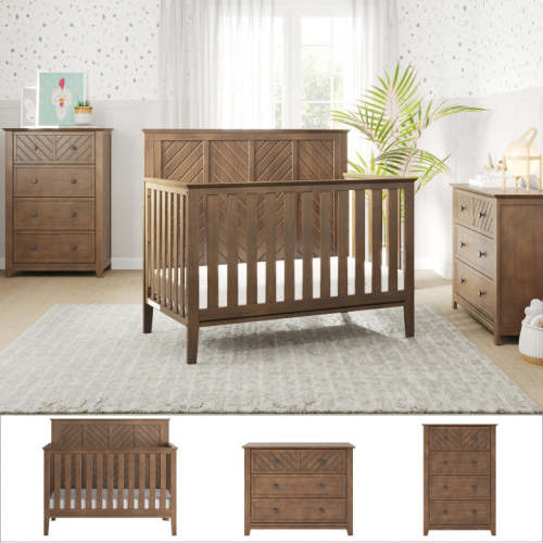 Atwood 3-Piece Nursery Set with Crib, Dresser and Chest