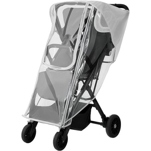yoamez Stroller Rain Cover for Nuna - Waterproof & Windproof Weather Shield for Nuna Baby Strollers | Universal Fit for Nuna Mixx, Nuna TRVL & More | See-Through Window & Mesh Vents