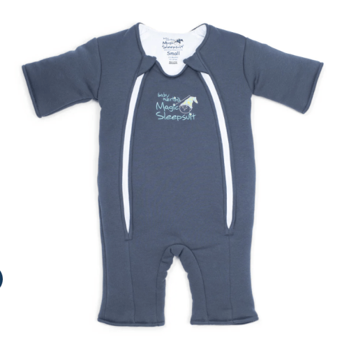 Navy Blue Baby Merlin’s Magic Sleepsuit – Premium 100% Cotton Baby Sleepwear