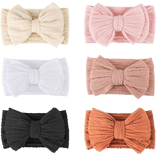 Baby Bows Headbands Nylon Baby Girl Headbands Soft Handmade Hairbands Toddler Hair Accessories for Girls Baby Newborn Infant Kids