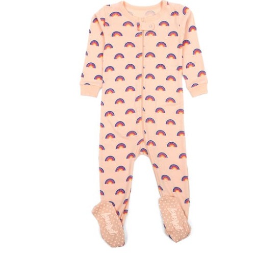 Footed Printed Cotton Matching Family Pajamas, Coordinated Prints, 0-3M