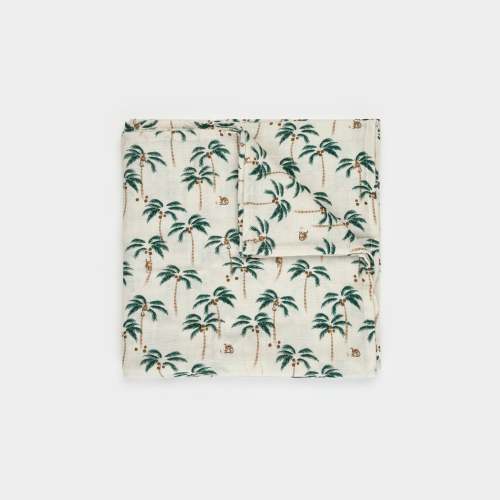 Palm Tree Print Muslin Swaddle