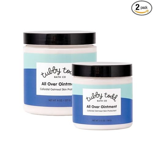 TUBBY TODD All Over Ointment - Baby Eczema Cream - Everyday Multi-Purpose Baby Skin Relief Cream - Sensitive Skin, Dry Skin & Irritation - Steroid & Gluten Free - Lavender Rosemary, 2 Pack 3.5oz & 8oz