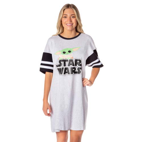 Star Wars Womens' The Mandalorian Grogu Baby Yoda Nightgown Pajama Dress