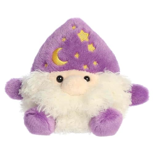 Aurora Magical Palm Pals Ezerick Wizard Stuffed Animal - Fun Seasonal Plush for Kids and Adult Collectors - Perfect for Halloween Decorations and Gifts - Purple 5 Inches