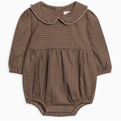 Aven Flannel Bubble Collared Romper