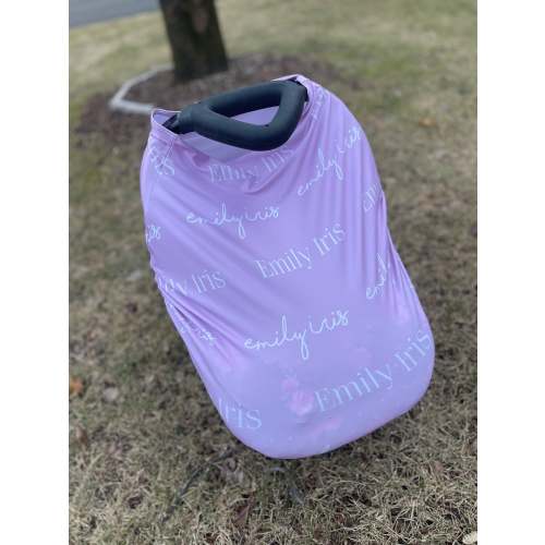 Personalized Car Seat Cover - Baby Car Seat Cover - Personalized Nursing Cover - Custom Car Seat Cover - Nursing Cover - Name Pattern -