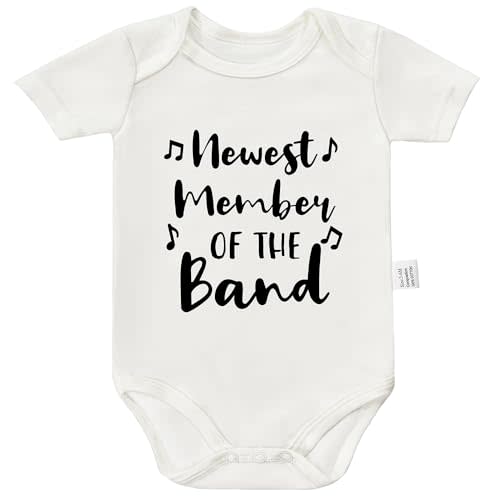 Cviwsluad New Member of the Band Bodysuit, Newborn Boy Outfits, Little Sister Newborn Outfit, Funny Toddler Fashion Clothing