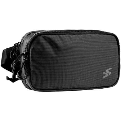 Concealed Carry Waist Bag – 420D Nylon Water-Resistant Fanny Pack for Men with Hidden Pocket & Adjustable Belt – 10”W x 6”H x 3”D (Black)