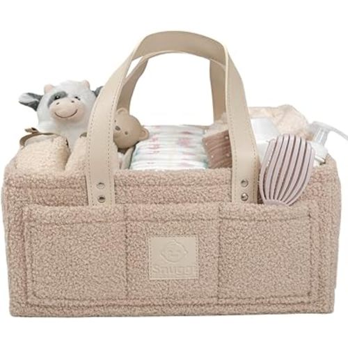 Baby Diaper Caddy Organizer–Includes Toiletry Bag, Baby Essentials, Nursery Storage Basket, Portable Diaper Organizer, Newborn Essentials & Baby Registry Must Have