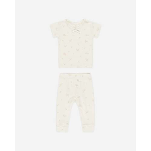 Pointelle Tee + Legging || Pink Ditsy