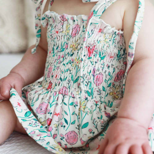 Smocked Twirl Bodysuit | Paris Petals