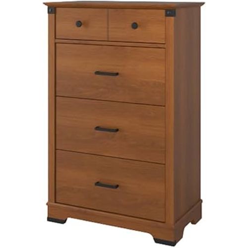 Child Craft Redmond 4 Drawer Chest for Nursery or Bedroom, Plenty of Storage, Anti-Tip Kit Included to Prevent Tipping, Non-Toxic, Baby Safe Finish (Coach Cherry)