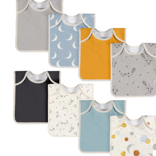 8-Pack Baby Boys Space Jersey Lap Shoulder Bibs – Gerber Childrenswear