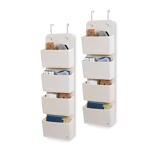Delta Children GAP babyGap 2-Pack Over the Door Storage Organizer with 4 Pockets, Tan