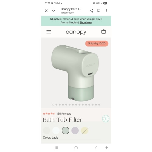 Canopy Bath Tub Filter | Water Filter for Bath Tub - Canopy
