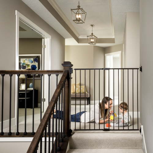 Regalo Extra Tall Baby Safety Gate for Stairways and Hallways, 38 Inch Tall, Black