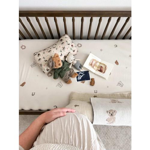 Vintage Country- Cowboy Muslin Crib Sheet