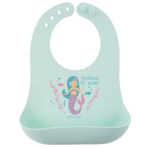 Stephen Joseph Gifts Girls Silicone Bib Mermaid Blue