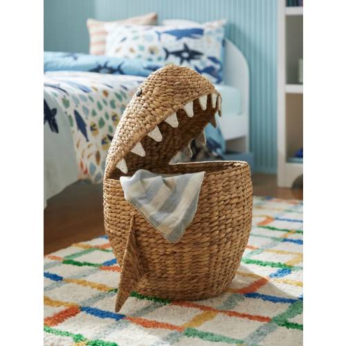 John Lewis Kids' Shark Water Hyacinth Storage Basket | Playroom organization, Kids room, Baby room design