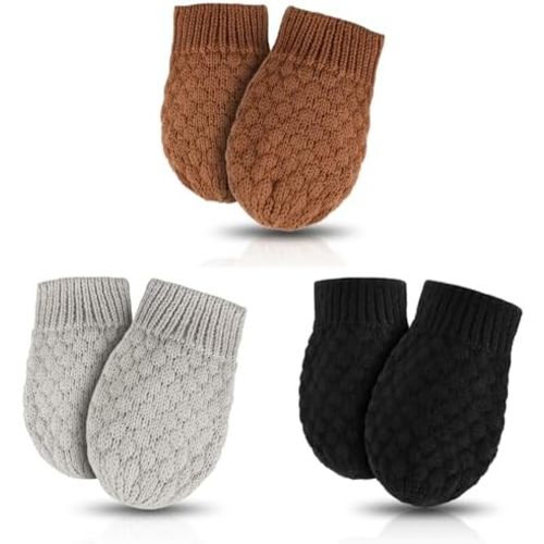 Baby Knit Mittens Toddler Boys Girls Gloves Winter Infant Newborn No Scratch Mitten 0-3 Years