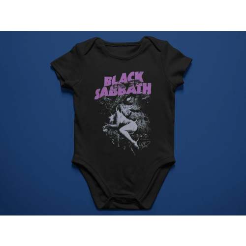 Baby Romper Baby Clothes with Black Sabbath art Kids's Short Sleeve Onesie 12M Black sold by Verile Magahi Lithuania | SKU 136385985 | Printerval
