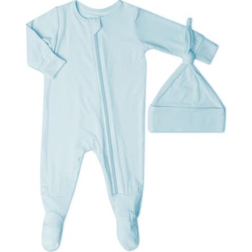 Jersey Long Sleeve Footie & Hat Set, Newborn