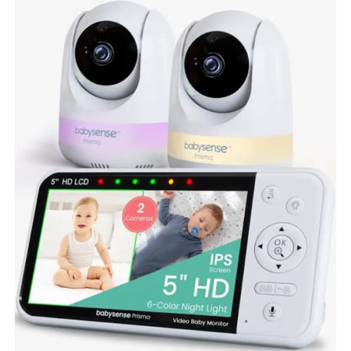 Babysense MaxView PRO: Video Baby Monitor with 2 Cameras, Non Wifi, Sp