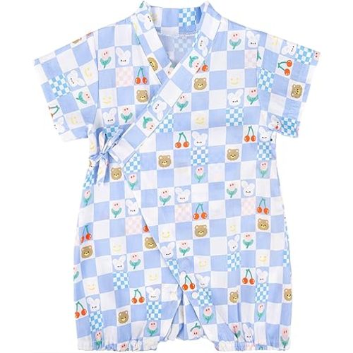 Baby Kimono Onesie Cotton Infant Sakura Japanese Pajamas