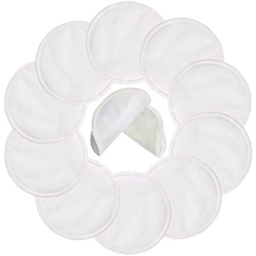 Reusable Nursing Pads (10 Pack) for Breastfeeding Moms - 4.7 inch Washable Breastfeeding Nipple Pad for Maternity with Laundry Bag