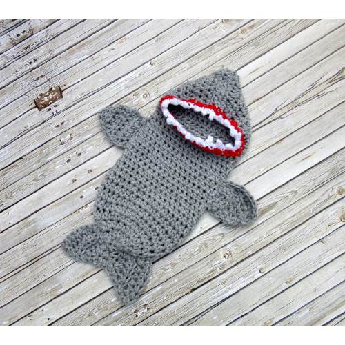 Crochet Baby Shark Costume: Newborn Halloween Photo Prop