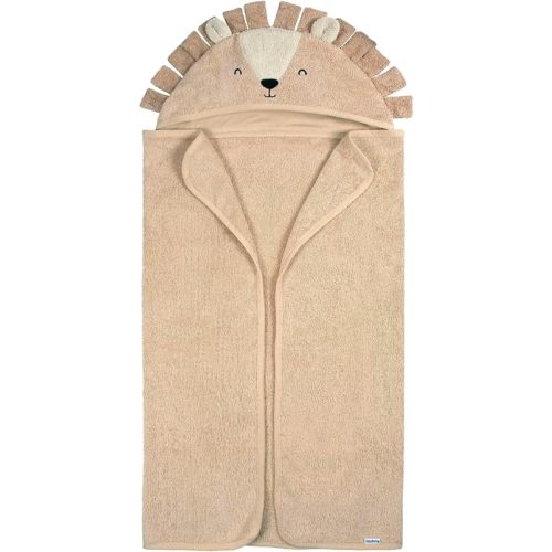 Gerber Baby 4 Piece Animal Character Hooded Towel and Washcloth Set, Brown Lion, One Size