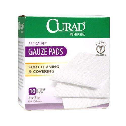 Curad Pro Gauze Pads, 2 X 2 Inches - 10 Ea