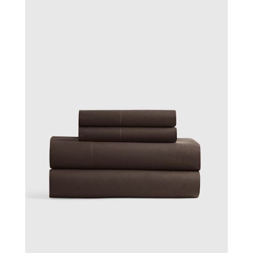 Organic Crisp Percale Sheet Set in Pine