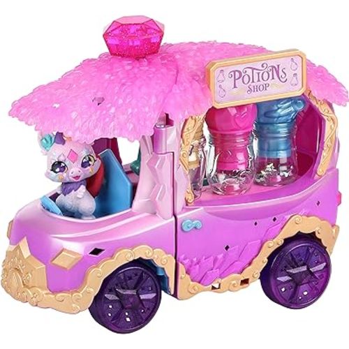 Magic Mixies Magic Potions Truck Playset. Transforms Into A Potion Shop. Create 3 Spells and Potion Surprises for Your Mixlings. Includes 1 Exclusive Mixling