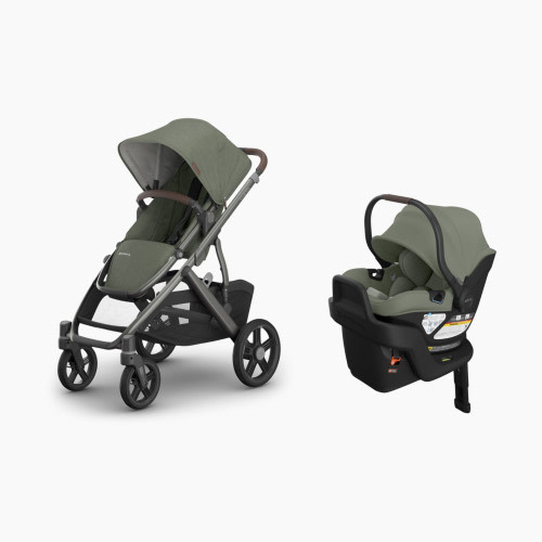 UPPAbaby Vista V3 Stroller & Aria V2 Lightweight Infant Car Seat Bundle - Evelyn