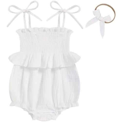Baby Girl Romper Ruffle Newborn Girl Bodysuit Jumpsuit Baby Girl Clothes Outfit 0-18M