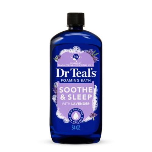Dr Teal's Soothe & Sleep Lavender Foaming Bubble Bath - 34 fl oz: Plastic Bottle, Liquid, For Oily, Combination, Mature, Dry Skin