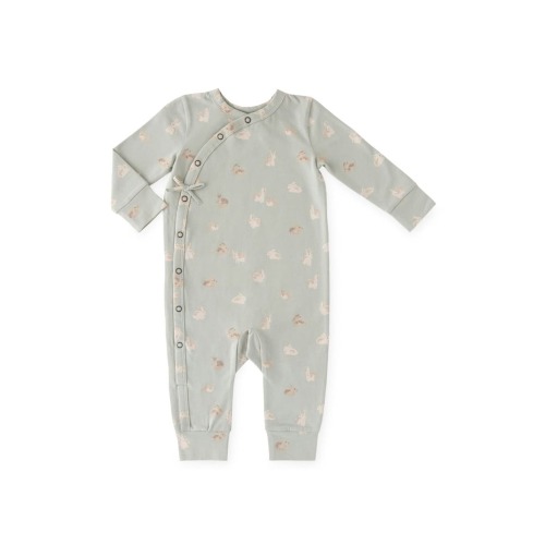 Littles Snap Front Stretch Organic Cotton Romper