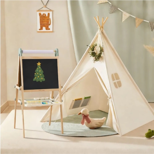 Fresh Imaginative Retreat Set — Sage Easel + Kids Teepee